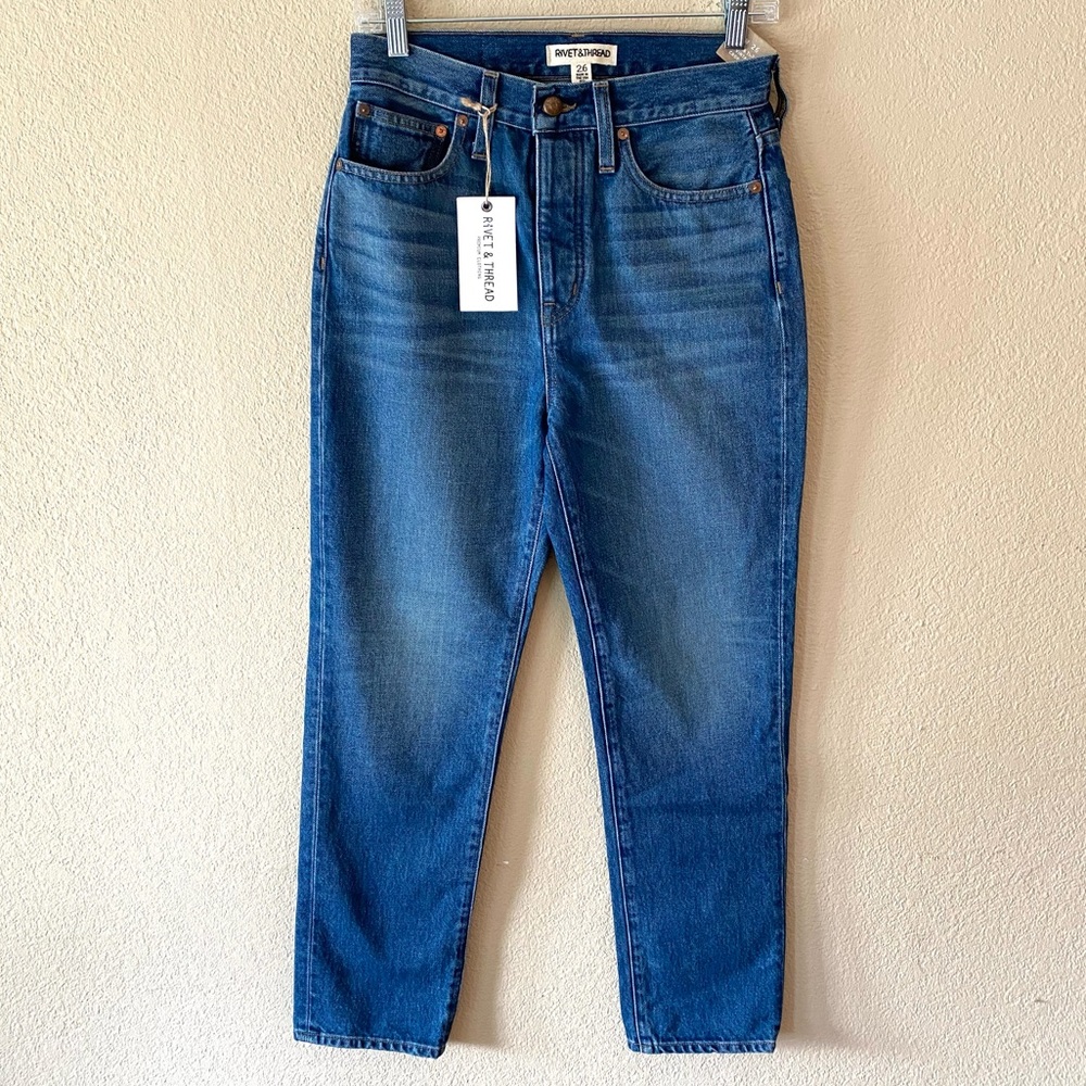 Madewell Rivet & Thread Perfect Vintage Crop Jeans - Size 26 - Picture 3 of 10
